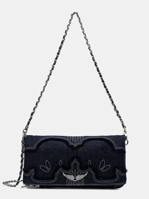 Zadig&Voltaire torebka crossbody damska jeansowa czarny