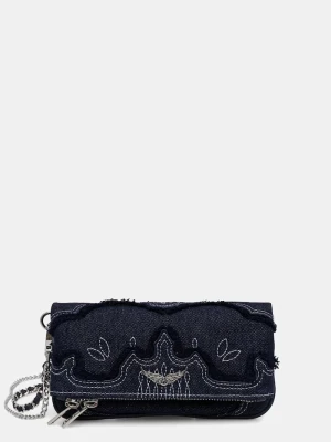 Zadig&Voltaire torebka crossbody damska jeansowa granatowy