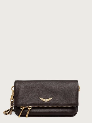 Zadig&Voltaire torebka crossbody damska skórzana ROCK NANO GRAINED LEATHER brązowy