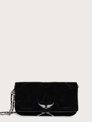 Zadig&Voltaire torebka crossbody damska zamszowa czarny