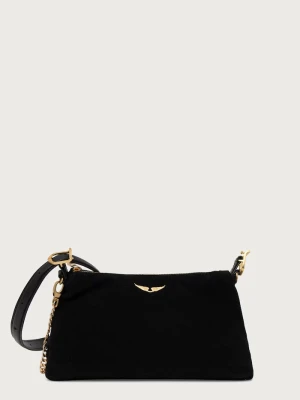 Zadig&Voltaire torebka crossbody damska zamszowa JIM czarny