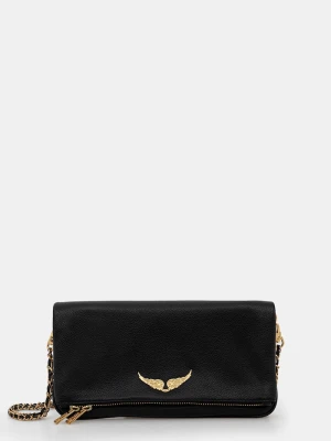Zadig&Voltaire torebka damska skórzana ROCK GRAINED LEATHER czarny