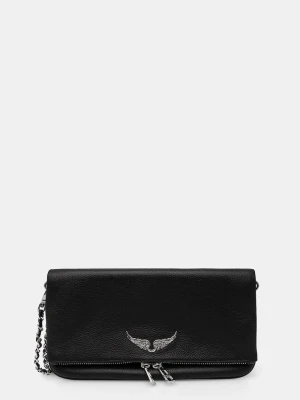 Zadig&Voltaire torebka damska skórzana ROCK GRAINED LEATHER czarny