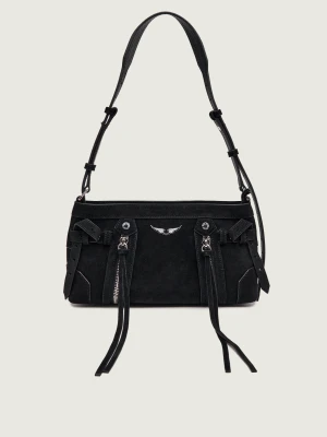 Zadig&Voltaire Torebka na ramię Madison Mini | zamsz czarny