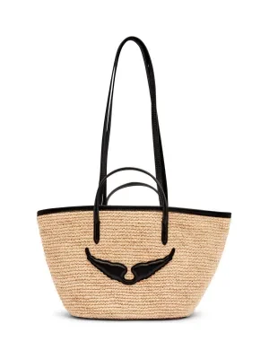 Zadig&Voltaire Torebka na ramię MINI WINGS | z dodatkiem skóry