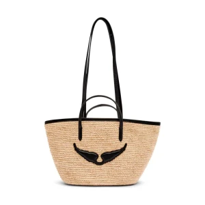 Zadig&Voltaire Torebka na ramię MINI WINGS | z dodatkiem skóry