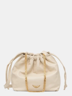 ZADIG&VOLTAIRE torebka skórzana kolor beżowy LWBA04016