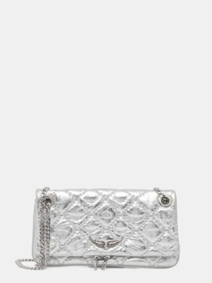 ZADIG&VOLTAIRE torebka skórzana kolor srebrny LWBA04078