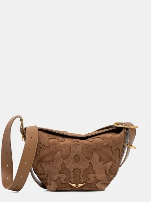 ZADIG&VOLTAIRE torebka zamszowa kolor brązowy LWBA03926