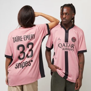 Jordan Zaïre-Emery / No. 33 PSG Third Stadium 2024/25 mężczyźni Jerseys różowy rozmiar Odzież