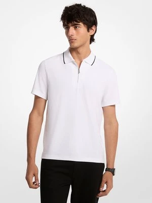 Żakardowa koszulka polo na zamek z logo Michael Kors Mens