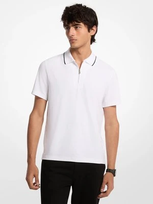 Żakardowa koszulka polo na zamek z logo Michael Kors Mens