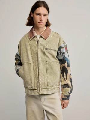 Żakardowa kurtka z nadrukiem Desigual