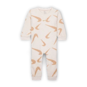 Żakardowy pajacyk z bukli dla niemowląt (12–24 M) Nike - Biel