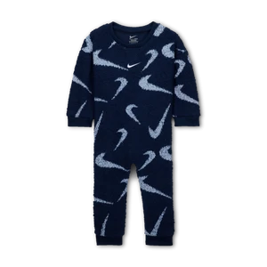 Żakardowy pajacyk z bukli dla niemowląt (12–24 M) Nike - Niebieski