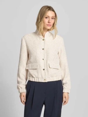 Żakiet krój regular fit krótki z cekinowym obszyciem s.Oliver BLACK LABEL