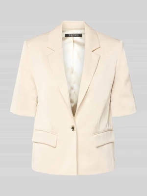 żakiet krój slim fit z rękawem o dł. 1/2 Swing Écru