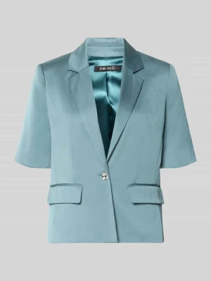 żakiet krój slim fit z rękawem o dł. 1/2 Swing Petrol