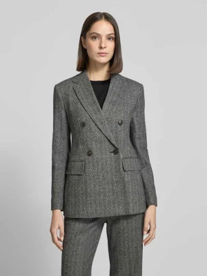 Żakiet krótki o kroju regular fit z podwójną listwą guzikową Max Mara Czarny