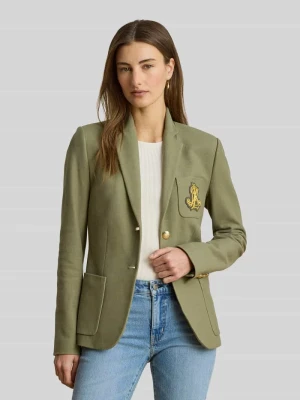 Żakiet krótki o kroju regular fit z wyhaftowanym logo model 'ANFISA' Lauren Ralph Lauren