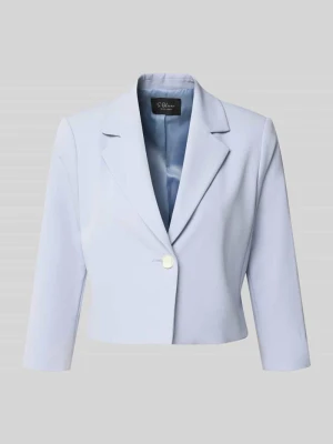 Żakiet krótki o kroju regular fit z zapięciem na 1 guzik s.Oliver BLACK LABEL