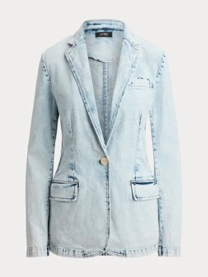Żakiet Lauren Ralph Lauren jasnoniebieski denim