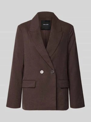 Żakiet longline o luźnym kroju z poduszkami na ramionach Vero Moda Czekoladowy