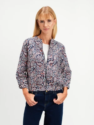 Żakiet o kroju bomber z etnicznym wzorem Top Secret