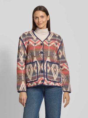 Żakiet o kroju regular fit z dekoltem w serek model ‘Roxbury’ mustang