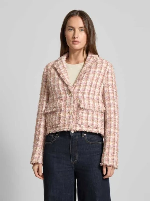 Żakiet o kroju regular fit z fakturowanym wzorem i kieszeniami z patką milano italy