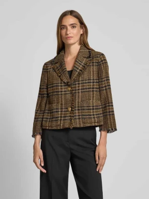 Żakiet o kroju regular fit z frędzlami LUISA CERANO