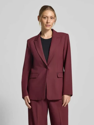 żakiet o kroju regular fit z kołnierzem z połami model 'Leonora' MOS MOSH Bordowy
