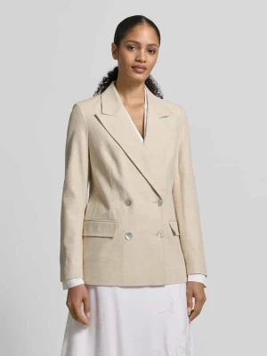 Żakiet o kroju regular fit z mieszanki bawełny i lnu z podwójną listwą guzikową Jake*s Collection