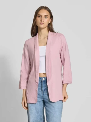 Żakiet o kroju regular fit z mieszanki wiskozy i lnu model ‘PIA BOSELLA’ Pieces Różowy