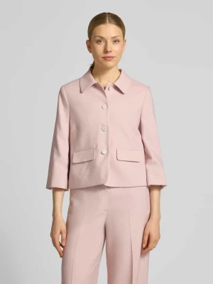 żakiet o kroju regular fit z mieszanki wiskozy z kieszeniami z patką MORE & MORE