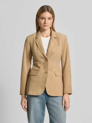 Żakiet o kroju regular fit z prawdziwej skóry koziej welurowej Model 'Mina' STAND STUDIO