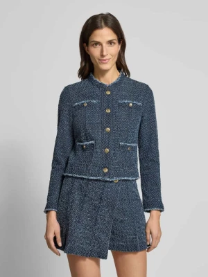 Żakiet o kroju regular fit ze stójką i listwą guzikową Marc Cain