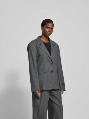 Żakiet o kroju relaxed fit z mieszanki wiskozy Black Palms Granatowy
