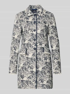 Żakiet o kroju slim fit we wzór na całej powierzchni z kieszeniami z patką WHITE LABEL