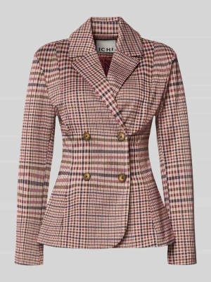 Żakiet o kroju slim fit z dodatkiem wiskozy model 'Kate' Ichi Bordowy