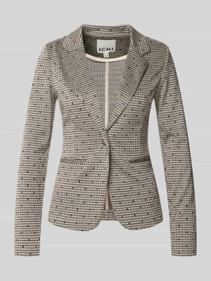 Żakiet o kroju slim fit z dodatkiem wiskozy model 'Kate' Ichi Ciemnobrązowy