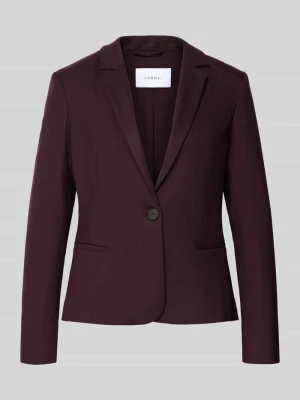 żakiet o kroju slim fit z elastycznej mieszanki wiskozy model 'OKTOBER' comma Bordowy
