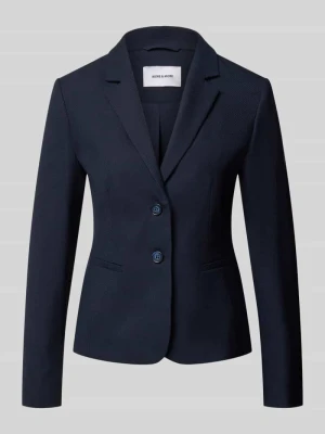Żakiet o kroju slim fit z elastycznej mieszanki wiskozy z listwą guzikową MORE & MORE Granatowy