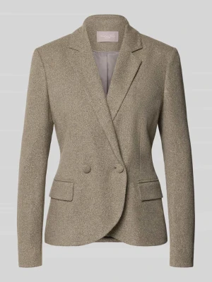 żakiet o kroju slim fit z kieszeniami z patką Christian Berg Beżowy melanż