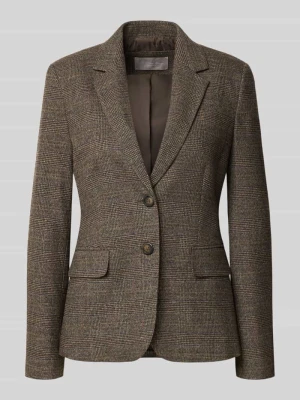 żakiet o kroju slim fit z kieszeniami z patką Christian Berg Ciemnobrązowy