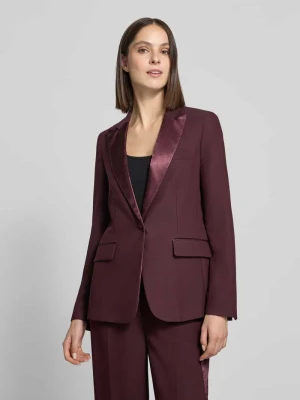 żakiet o kroju slim fit z kieszeniami z patką Christian Berg Oberżynowy