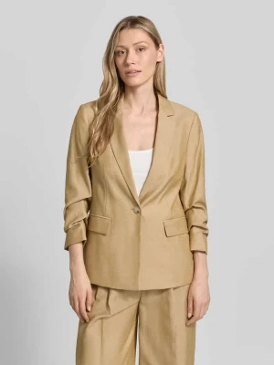 Żakiet o kroju slim fit z kieszeniami z patką i marszczonymi rękawami comma