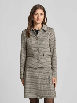 żakiet o kroju slim fit z kieszeniami z patką MORE & MORE Jasnoszary