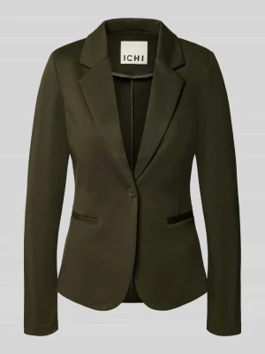 żakiet o kroju slim fit z kieszeniami z wypustkami model 'KATE' Ichi Khaki