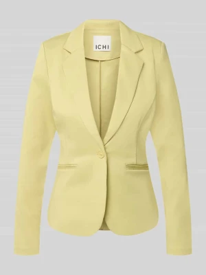 żakiet o kroju slim fit z kieszeniami z wypustkami model 'KATE' Ichi Trzcinowy